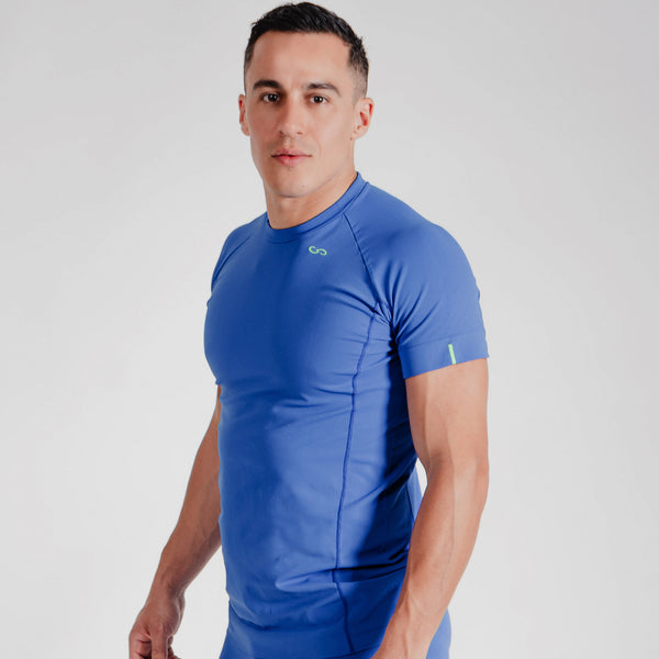 T-Shirt Attiva FIR Emana® Performance Active Indaco Muscle Fit